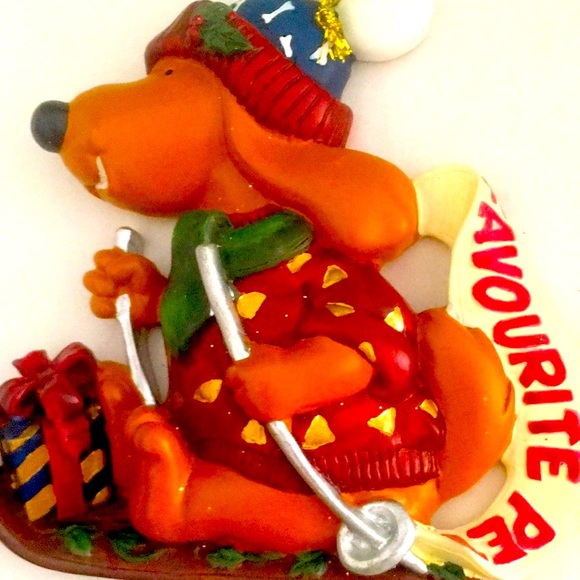 Favorite Pet Sleigh Dog Christmas Ornament Polystone Resin - Picture 3 of 11